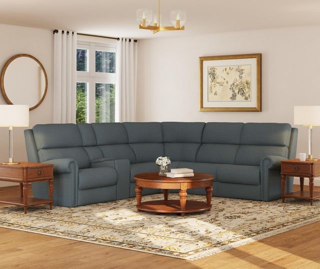 Flexsteel® Customizable Bernard Power Reclining Sectional with Power Headrest and Lumbar-1