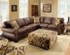 Furniture of America® Van Dyke Brown/Yellow/Pattern Ottoman-2