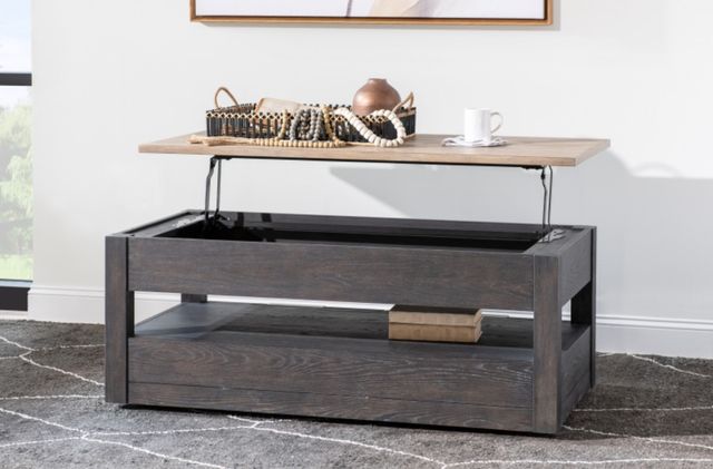 Legacy Classic Halifax Flax Lift-Top Cocktail Table with Java Base-3