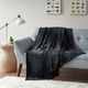 Olliix by Intelligent Design Microlight Plush Black Throw-4