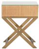 Wildwood Lamps Wildwood Vieux Carre Natural End Table with Glass Top-3