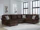 Signature Design by Ashley® Landsings 3-Piece Chocolate Sectional and Chaise-1