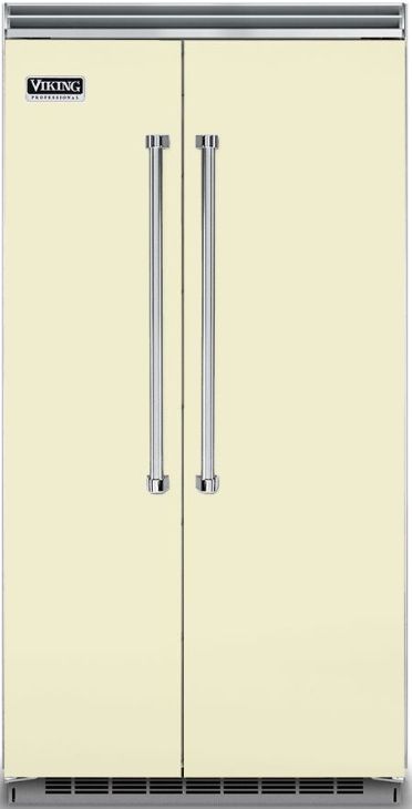 Viking® 5 Series 42 in. 25.3 Cu. Ft. Vanilla Cream Built In Side-by-Side Refrigerator-0