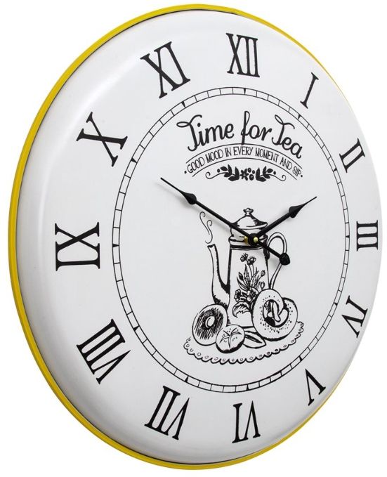 YHD Time for Tea Black/White Wall Clock-1