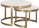Fairfield® Sundries 2-Piece Antique Brass/White Stone Inlay Nesting Cocktail Table Set-0