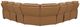 Homelegance® Fairway 3-Piece Brown Power Reclining Sectional with Center Drop-Down Cup Holders-3