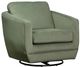 LH Home Feather Baltimo Fern Green/Matte Black Swivel Glider Chair-0