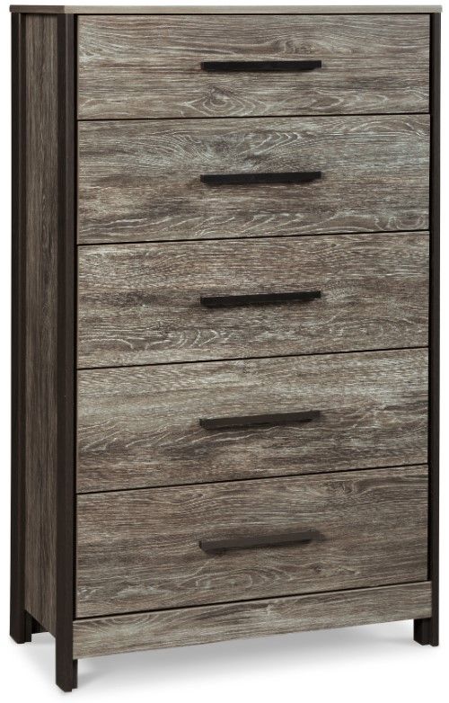 Signature Design by Ashley® Cazenfeld 5-Piece Black/Gray King/California King Panel Headboard Bed Set-4