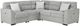 Global Furniture USA U9401 5-Piece Nickel Sectional with Pillows-0