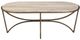 Furniture Classics Beale Marble Top Coffee Table with Gold Base-1
