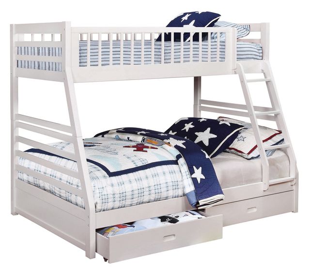 Coaster®Ashton White Twin Over Full Headboard and Footboard-0
