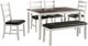 Elements International Martin 6-Piece Dark Brown/White Dining Set-0