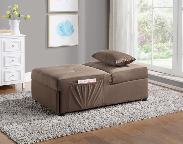Homelegance® Garrell Brown Lift Top Storage Bench with Pullout Bed-1