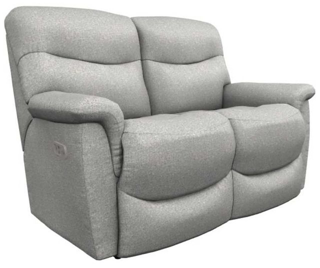 La-Z-Boy® James Dove Gray Power Reclining Loveseat with Headrest and Lumbar-0