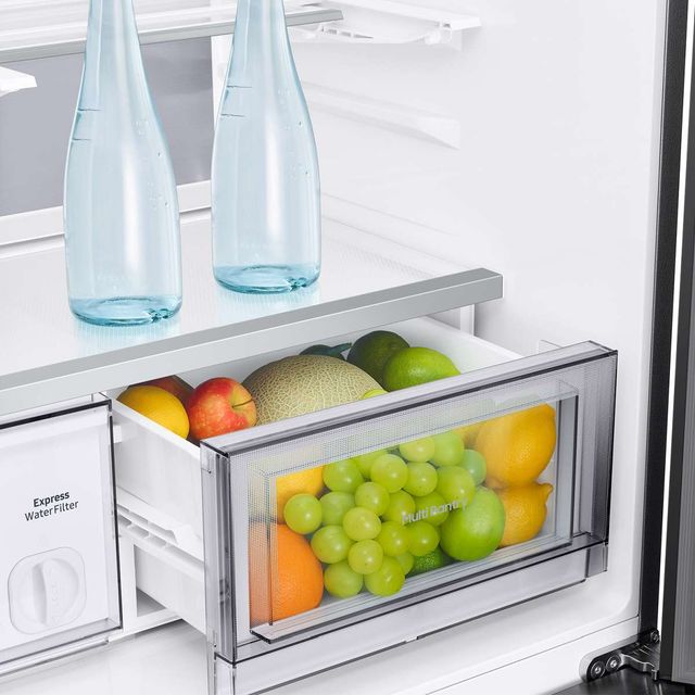 Samsung Bespoke 36" 23.5 Cu. Ft. Stainless Steel Counter Depth French Door Refrigerator with AI Hybrid Cooling™ and Beverage Center™-4
