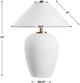 Uttermost® Merriton Matte White Table Lamp-3