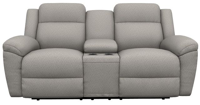 La-Z-Boy® Joel Stone Power Reclining Loveseat with Console, Headrest, and Lumbar-1