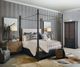 Hooker® Furniture Big Sky Charred Timber/Saxony Porcelain King Canopy Bed-1