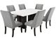 New Classic® Home Furnishings Faust 7-Piece Espresso/Gray Adjustable Dining Set-0