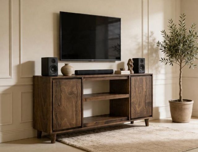 International Furniture Direct Savia Brown 62" TV Stand-1