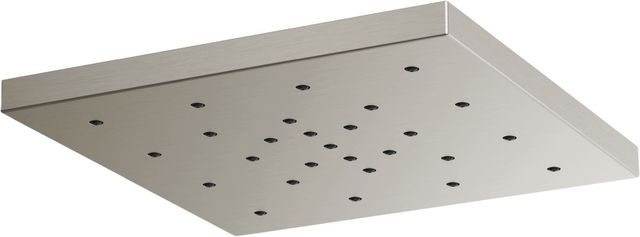 Brizo Essential™ H2Okinetic® Brilliance® Luxe Nickel® Linear Square Single-Function Raincan Shower Head-0