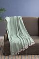 A & B Home Green/White Decorative Throw Blanket-4