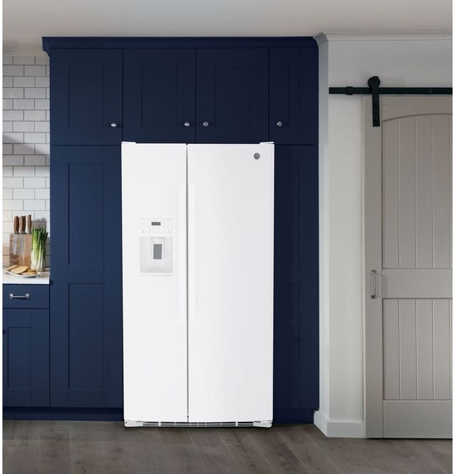 GE® 36 in. 25.3 Cu. Ft. White Side-by-Side Refrigerator-9