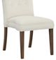 Fairfield® Customizable Entree Dining Pull Tall Back Armless Stack Chair with Tobacco Legs and Buttons-2