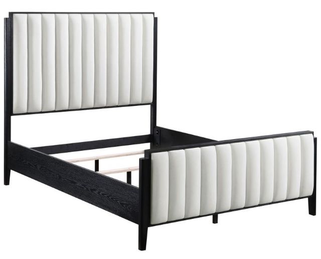 Coaster® Brookmead 4-Piece Black/Off-White California King Panel Bedroom Set-1