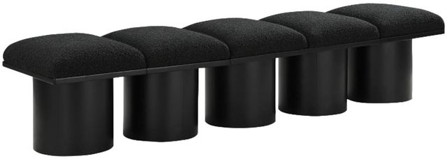 Meridian Furniture Pavilion 5-Piece Black 78" Modular Bench Set-0
