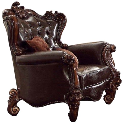 ACME Furniture Versailles Cherry Oak/Dark Brown Chair | Mattress