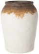 A & B Home Brown/White 10" Ceramic Vase-0