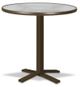 Telescope Casual Glass Top 30" Round Bar Height Pedestal Table without Hole-0