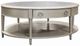 ACME Furniture Kasa Gray Coffee Table with Champagne Base-0