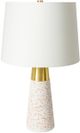 Surya Catania White/Brass Brushed Mosaic Lamp-0
