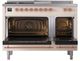 Ilve® Nostalgie II Noblesse 48'' Antique White Pro Style Dual Fuel Range with Copper Trim-1