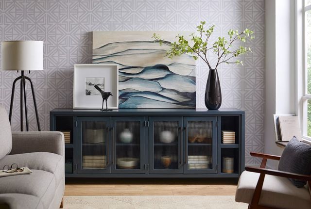 aspenhome® Tatum Malta Blue 84" Console with 4 Doors-2
