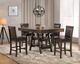 Coaster® Dewey Walnut 2-Drawer Counter Height Table with Open Shelves-4