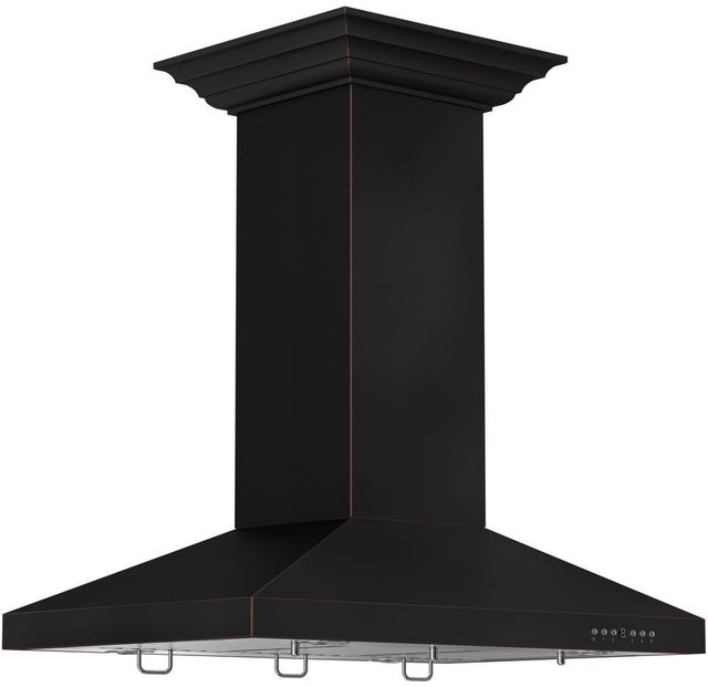ZLINE 36" Oil-Rubbed Bronze Island Mount Range Hood-2