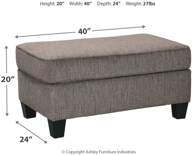 Signature Design by Ashley® Nemoli Slate Ottoman-4
