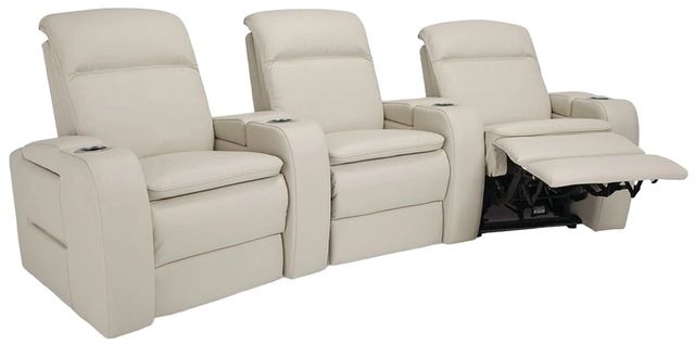 Palliser® Furniture Customizable Vertex 3-Seat Power Reclining Curved Home Theater Seating with Headrest and Lumbar-1