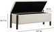 TOV Furniture Abby Cream Nubby Fabric Storage Bench-1