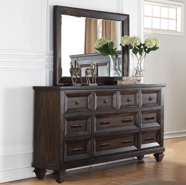 New Classic® Home Furnishings Sevilla Walnut Dresser and Mirror-1