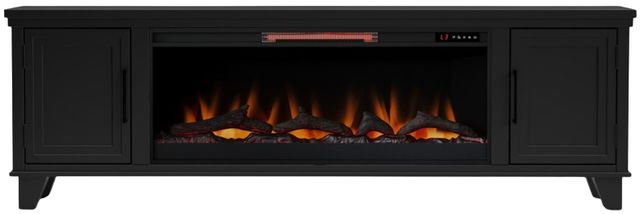 Legends Home Real Cozy Sonoma Seal Skin Black 78" Fireplace Console-3