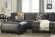 Signature Design by Ashley® Kumasi 2-Piece Smoke Sectional-4