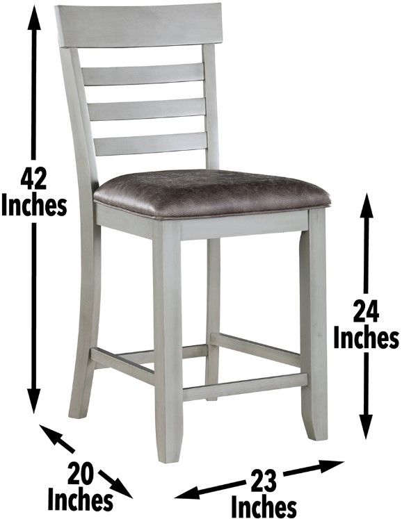 Steve Silver Co. Hyland Gray/Stone Gray Counter Stool-2