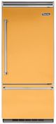 Viking® 5 Series 36 in. 20.4 Cu. Ft. Daffodil Built In Counter Depth Bottom Freezer Refrigerator-0