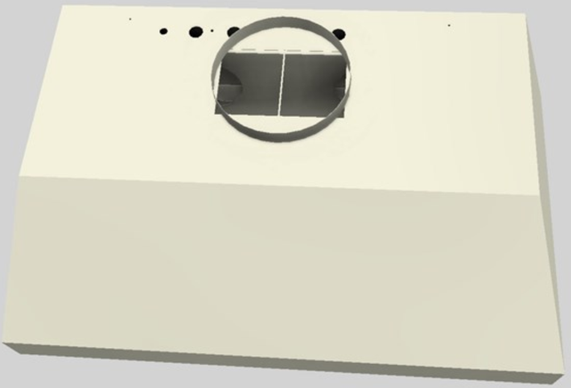 Vent-A-Hood® 36" Biscuit Wall Mounted Liner Insert-1