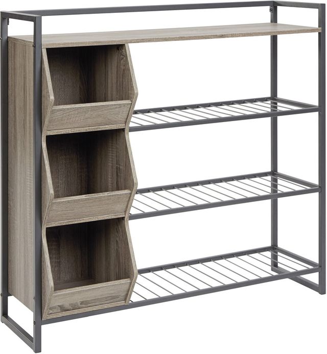 Signature Design by Ashley® Maccenet Gray Shoe Rack-0