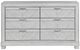 Steve Silver Co. Montana Matte Gray 6-Drawer Dresser and Mirror-4